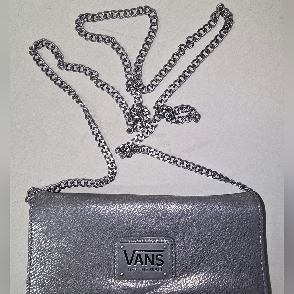 Vans Silver Crossbody Wallet Bag
